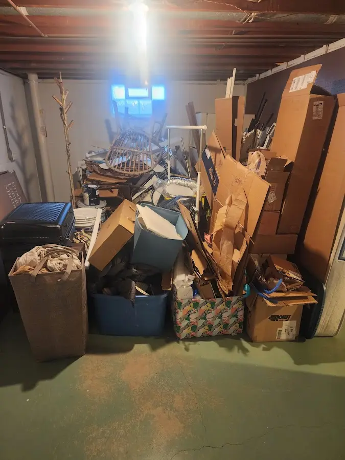 Roll-off dumpster container at job site for Construction Dumpster Rental in North Reading